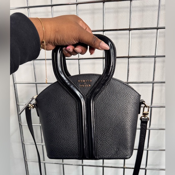 Odette + Odile black pebbled signature bag‎ - Picture 1 of 12